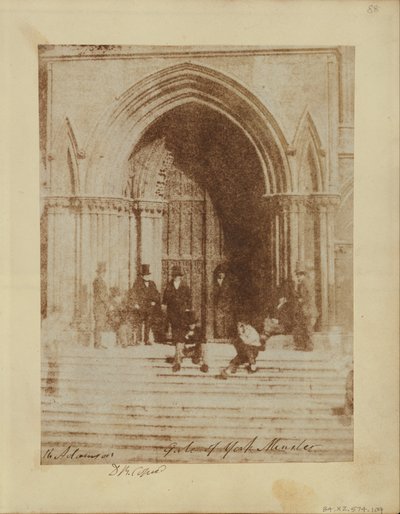 مجموعة من الرجال عند المدخل الجنوبي لمدينة يورك. بواسطة السير ديفيد بروستر